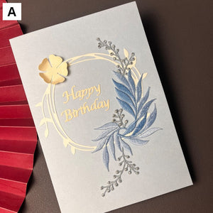 Beautiful Greeting Cards to Friends, Embroidery Greeting Cards, Creative Birthday Greeting Card, Original Handmade Embroidery Greeting Cards-Grace Painting Crafts