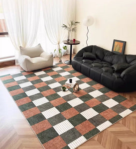 Mid Century Geometric Carpets, Modern Rugs under Dining Room Table, Abstract Modern Rugs for Living Room, Contemporary Modern Rugs Next to Bed-Grace Painting Crafts