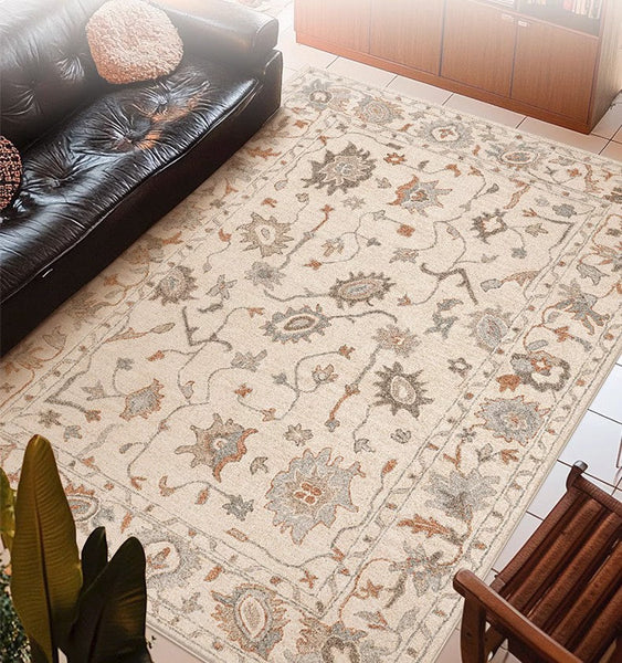 Flower Pattern Modern Rugs for Farmhouse, Bedroom Modern Rugs, Modern Rugs for Dining Room, Modern Rugs for Living Room-Grace Painting Crafts