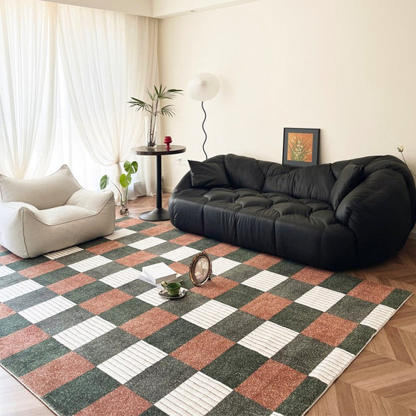 Mid Century Geometric Carpets, Modern Rugs under Dining Room Table, Abstract Modern Rugs for Living Room, Contemporary Modern Rugs Next to Bed-Grace Painting Crafts