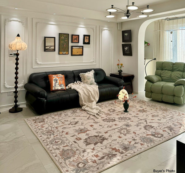 Flower Pattern Modern Rugs for Farmhouse, Bedroom Modern Rugs, Modern Rugs for Dining Room, Modern Rugs for Living Room-Grace Painting Crafts