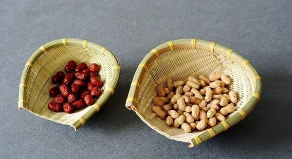 Natural Bamboo Stroage Basket, Kitchen Storage Basket, Woven Storage Baskets, Snacks Pantry Storage Basket, Set of 2-Grace Painting Crafts