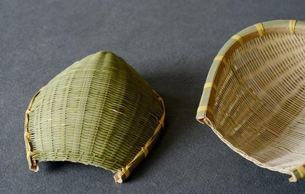 Natural Bamboo Stroage Basket, Kitchen Storage Basket, Woven Storage Baskets, Snacks Pantry Storage Basket, Set of 2-Grace Painting Crafts