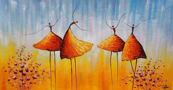 Wall Art Paintings, Paintings for Bedroom, Canvas Abstract Painting, Large Painting for Sale, Ballet Dancer Painting, Abstract Canvas Painting-Grace Painting Crafts