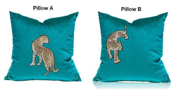 Decorative Pillows for Living Room, Modern Sofa Pillows, Cheetah Decorative Throw Pillows, Contemporary Throw Pillows-Grace Painting Crafts