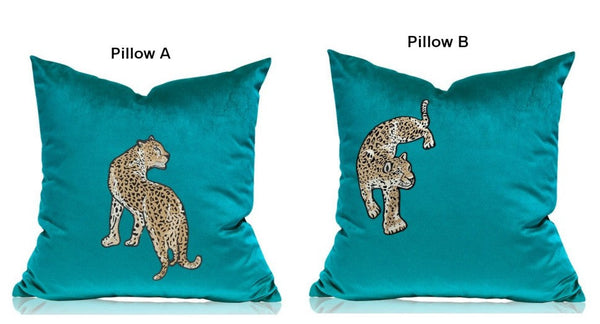 Decorative Pillows for Living Roomï¼?Contemporary Throw Pillows, Cheetah Decorative Cushion, Modern Sofa Pillows-Grace Painting Crafts