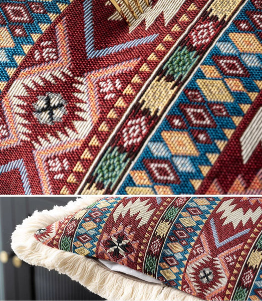 Large Bohemian Decorative Sofa Pillows for Living Room, Modern Geometric Pillows, Decorative Throw Pillows for Bedroom, Oriental Throw Pillow for Couch-Grace Painting Crafts