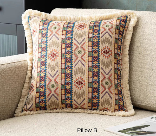Large Bohemian Decorative Sofa Pillows for Living Room, Modern Geometric Pillows, Decorative Throw Pillows for Bedroom, Oriental Throw Pillow for Couch-Grace Painting Crafts