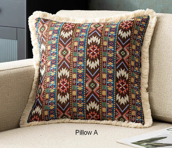 Large Bohemian Decorative Sofa Pillows for Living Room, Modern Geometric Pillows, Decorative Throw Pillows for Bedroom, Oriental Throw Pillow for Couch-Grace Painting Crafts