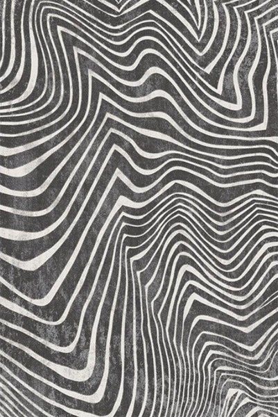 Abstract Contemporary Rugs for Bedroom, Black Stripe Area Rugs under Sofa, Mid Century Area Rugs for Living Room, Modern Carpets for Office, Dining Room Floor Rugs-Grace Painting Crafts