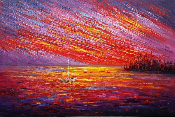 Oil Painting, Original Wall Art, Landscape Painting, Custom Large Art, Canvas Art, Wall Art, Original Artwork, Canvas Painting, Modern Art, Abstract Art-Grace Painting Crafts