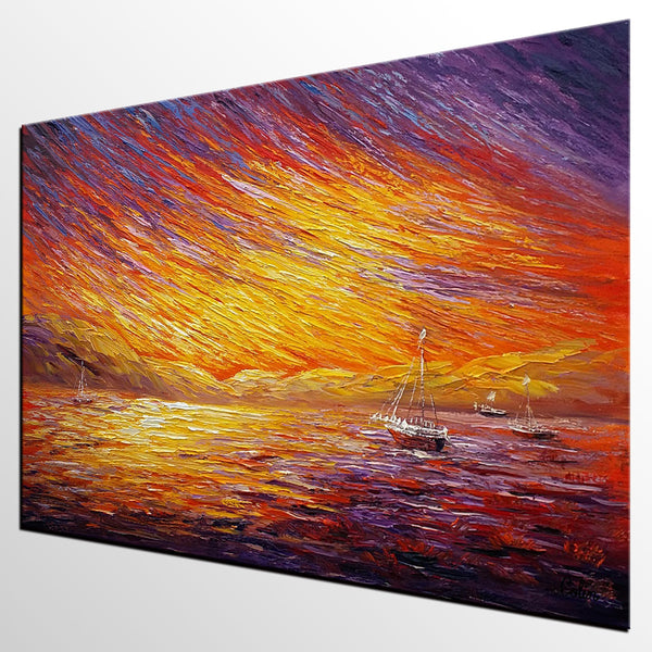 Canvas Art, Original Wall Art, Landscape Painting, Abstract Art, Custom Extra Large Oil Painting-Grace Painting Crafts