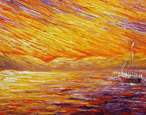 Canvas Art, Original Wall Art, Landscape Painting, Abstract Art, Custom Extra Large Oil Painting-Grace Painting Crafts