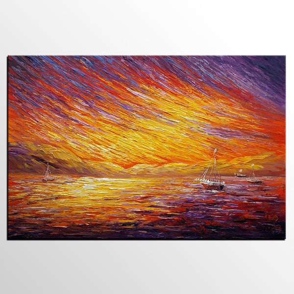 Canvas Art, Original Wall Art, Landscape Painting, Abstract Art, Custom Extra Large Oil Painting-Grace Painting Crafts