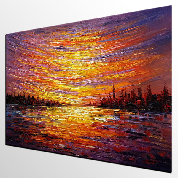 Landscape Painting, Large Wall Art, Canvas Art, Abstract Art, Original Artwork, Custom Canvas Painting, Modern Art, Oil Painting 220-Grace Painting Crafts