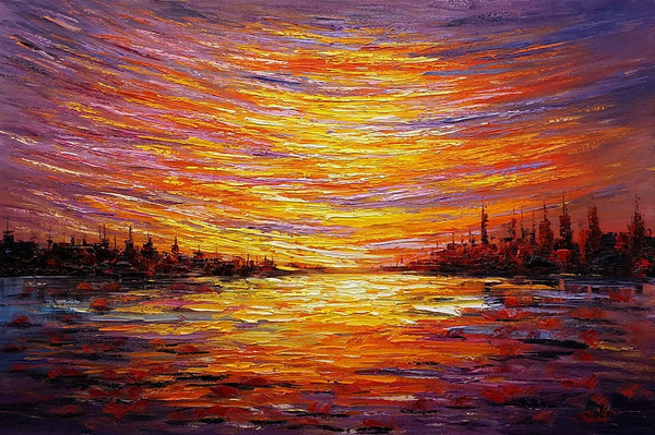 Landscape Painting, Large Wall Art, Canvas Art, Abstract Art, Original Artwork, Custom Canvas Painting, Modern Art, Oil Painting 220-Grace Painting Crafts