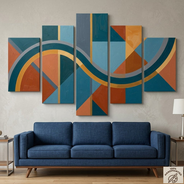 Oversized Modern Wall Art Paintings, Original Abstract Paintings, Geometric Canvas Art-Grace Painting Crafts