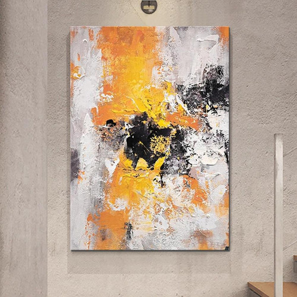 Abstract Acrylic Paintings for Living Room, Modern Contemporary Artwork, Buy Paintings Online, Heavy Texture Canvas Art-Grace Painting Crafts