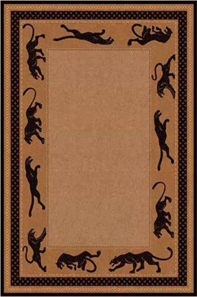 Large Modern Rugs for Living Room, Mid Century Cheetah Pattern Modern Rugs for Dining Room, Modern Rug Ideas for Bedroom-Grace Painting Crafts