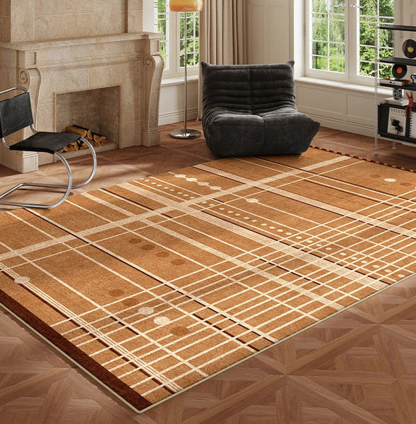 Large Contemporary Area Rugs for Dining Room, Modern Living Room Rug Ideas, Mid Century Modern Rugs for Bedroom-Grace Painting Crafts
