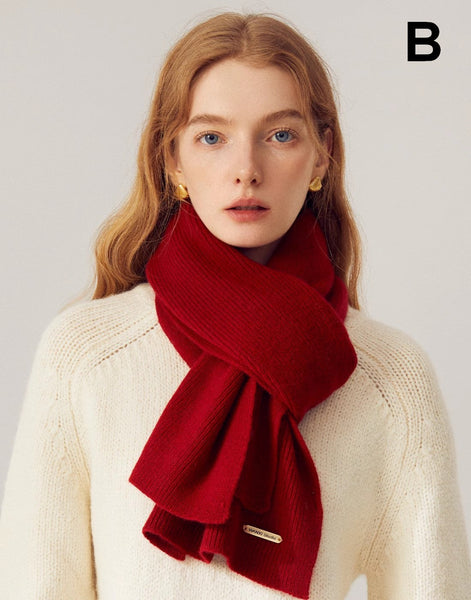 Casual Scarf for Women, Birthday Gift for Girl, Winter Wool Scarf, Modern Wool Scarf for Women, Cold Weather Scarves, Soft Wool Scarf for Women-Grace Painting Crafts