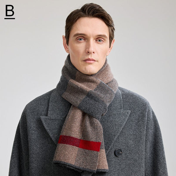 Modern Fashion Scarf, Thick Wool Scarf, Formal Men Scarf Styles, Casual Scarf Men, Men's Winter Scarf, Men's Wool Scarf Winter, Business Wool Scarf for Gentleman-Grace Painting Crafts