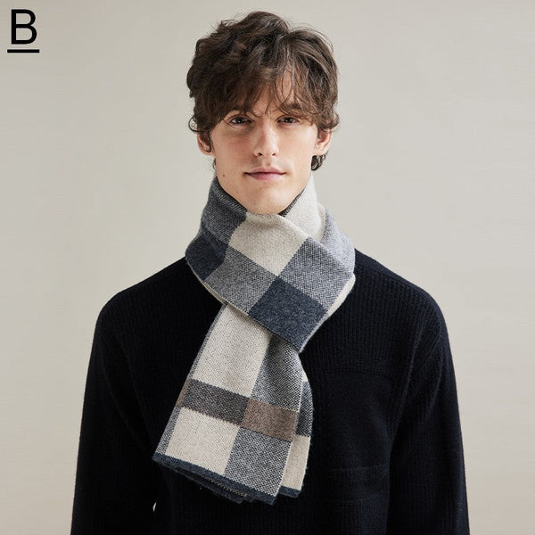 Thick Wool Scarf, Modern Fashion Scarf, Formal Men Scarf Styles, Casual Scarf Men, Men's Winter Scarf, Men's Wool Scarf Winter, Business Wool Scarf for Gentleman-Grace Painting Crafts