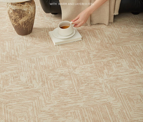 Modern Rugs for Dining Room, Mid Century Modern Rugs Next to Bed, Contemporary Rugs for Bedroom, Cream Modern Carpets for Living Room