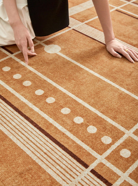 Large Contemporary Area Rugs for Dining Room, Modern Living Room Rug Ideas, Mid Century Modern Rugs for Bedroom-Grace Painting Crafts