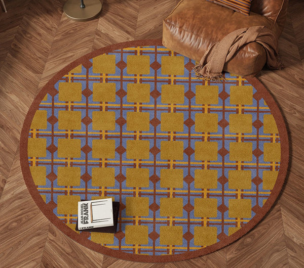 Modern Rugs under Coffee Table, Abstract Contemporary Round Rugs, Modern Rugs for Dining Room, Geometric Modern Rugs for Bedroom