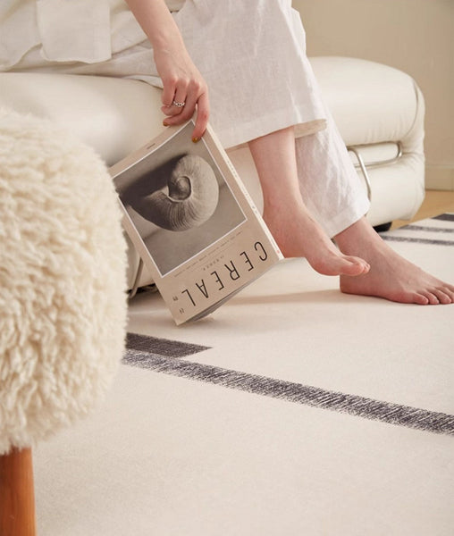 Geometric Contemporary Modern Rugs Next to Bed, Modern Carpets for Office, Abstract Area Rugs for Living Room, Modern Soft Rugs under Dining Room Table-Grace Painting Crafts