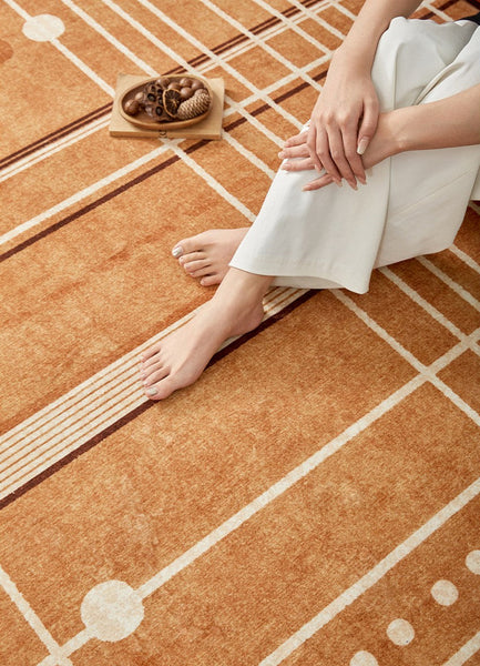Large Contemporary Area Rugs for Dining Room, Modern Living Room Rug Ideas, Mid Century Modern Rugs for Bedroom-Grace Painting Crafts