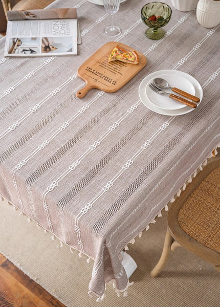 Rectangular Table Cloth for Dining Room Table, Linen Square Tablecloth for Kitchen, Large Modern Table Covers for Sale-Grace Painting Crafts