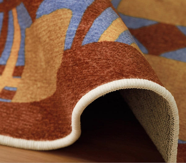 Modern Rugs under Coffee Table, Abstract Contemporary Round Rugs, Modern Rugs for Dining Room, Geometric Modern Rugs for Bedroom