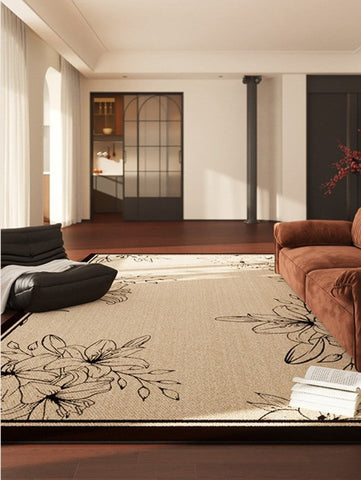 Geometric Contemporary Rugs Next to Bed, Modern Rugs for Dining Room, Contemporary Modern Rugs, Mid Century Area Rugs for Living Room-Grace Painting Crafts