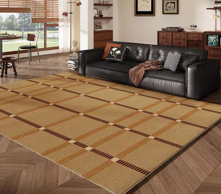 Modern Carpets Next to Bed, Contemporary Area Rugs for Bedroom, Mid Century Area Rugs, Modern Rugs under Dining Room Table-Grace Painting Crafts