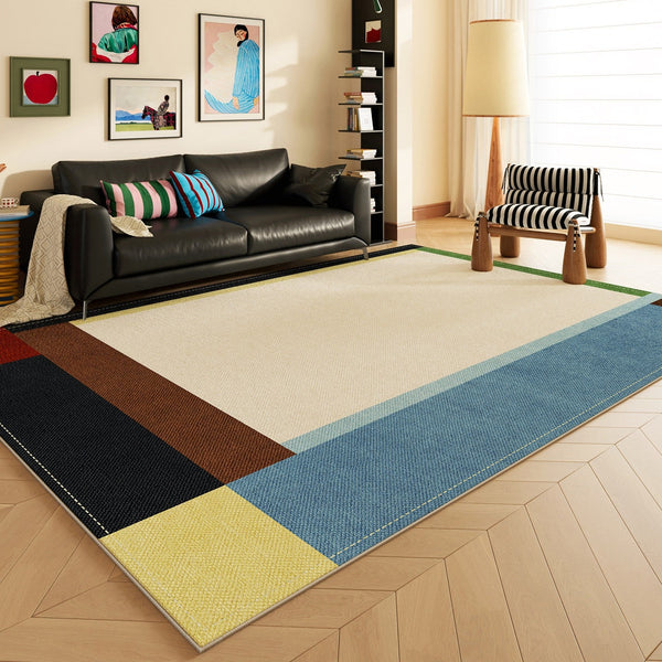Modern Living Room Rug Ideas, Geometric Contemporary Area Rugs, Mid Century Modern Rugs, Colorful Modern Rugs for Bedroom-Grace Painting Crafts