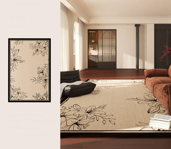 Geometric Contemporary Rugs Next to Bed, Modern Rugs for Dining Room, Contemporary Modern Rugs, Mid Century Area Rugs for Living Room-Grace Painting Crafts