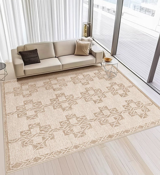 Modern Rug Ideas for Bedroom, Geometric Modern Rug Placement Ideas for Living Room, Contemporary Area Rugs for Dining Room-Grace Painting Crafts