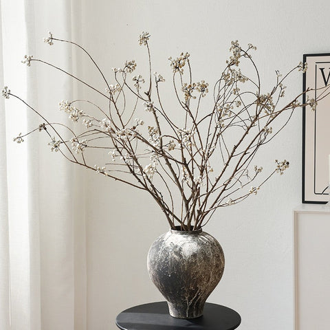 Dried Long Twigs, Dried Chinese Tallow Tree Twigs, Natural Decorations, Flower Arrangement, Handmade Artificial Flower, Natural Dried Branches-Grace Painting Crafts