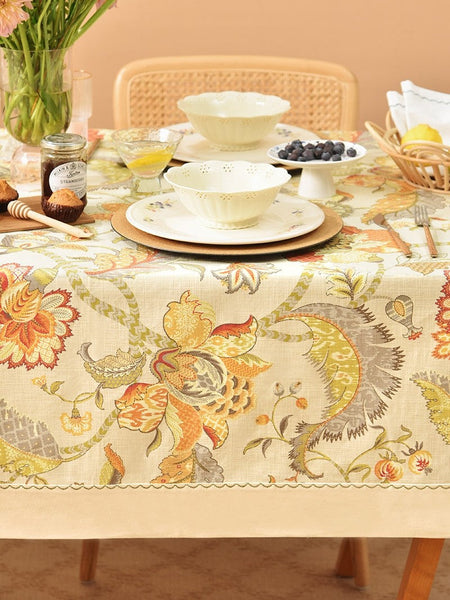 Extra Large Rectangle Tablecloth for Dining Room Table, Country Farmhouse Tablecloth, Square Tablecloth for Round Table, Rustic Table Covers for Kitchen-Grace Painting Crafts