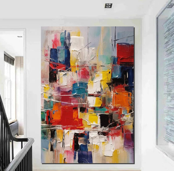 Hand Painted Canvas Art, Palette Knife Paintings, Modern Paintings for Living Room, Simple Painting Ideas for Bedroom-Grace Painting Crafts