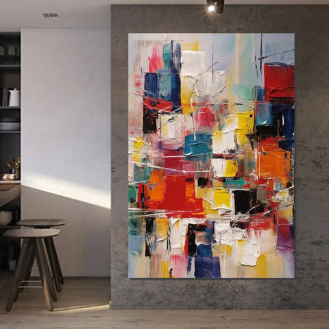 Hand Painted Canvas Art, Palette Knife Paintings, Modern Paintings for Living Room, Simple Painting Ideas for Bedroom-Grace Painting Crafts