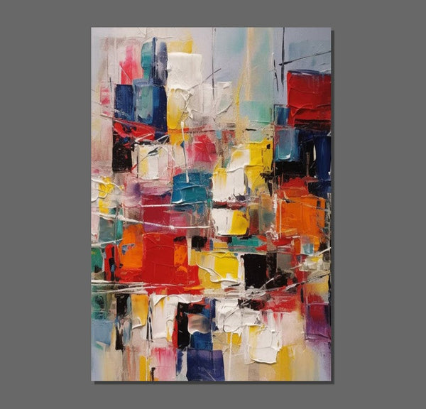Hand Painted Canvas Art, Palette Knife Paintings, Modern Paintings for Living Room, Simple Painting Ideas for Bedroom-Grace Painting Crafts