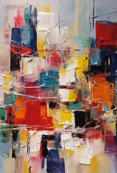 Hand Painted Canvas Art, Palette Knife Paintings, Modern Paintings for Living Room, Simple Painting Ideas for Bedroom-Grace Painting Crafts