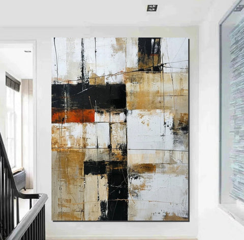 Contemporary Wall Painting, Acrylic Painting for Dining Room, Living Room Wall Painting, Modern Artwork, Large Canvas Painting-Grace Painting Crafts