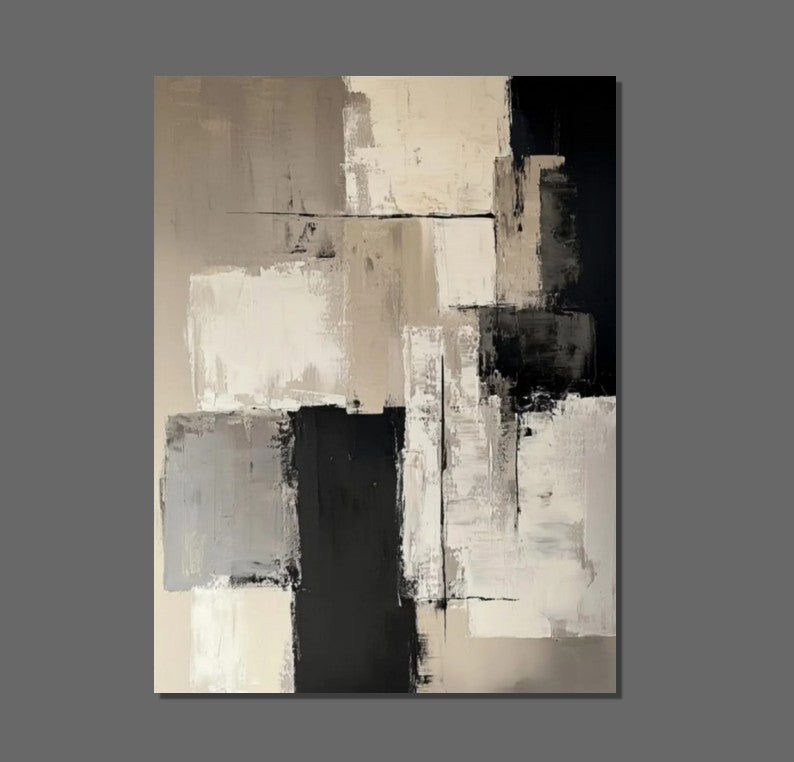 Living Room Wall Painting, Modern Artwork, Large Canvas Painting, Contemporary Wall Painting, Acrylic Painting for Dining Room-Grace Painting Crafts