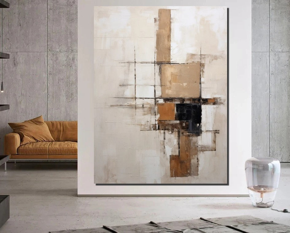Extra Large Paintings for Living Room, Abstract Acrylic Painting, Hand Painted Wall Art Paintings, Modern Abstract Art for Dining Room-Grace Painting Crafts