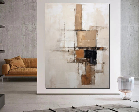 Extra Large Paintings for Living Room, Abstract Acrylic Painting, Hand Painted Wall Art Paintings, Modern Abstract Art for Dining Room-Grace Painting Crafts