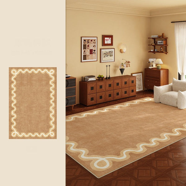 Dining Room Geometric Modern Rugs, Large Modern Rugs for Living Room, Bedroom Modern Rugs, Cream Color Contemporary Modern Rugs-Grace Painting Crafts